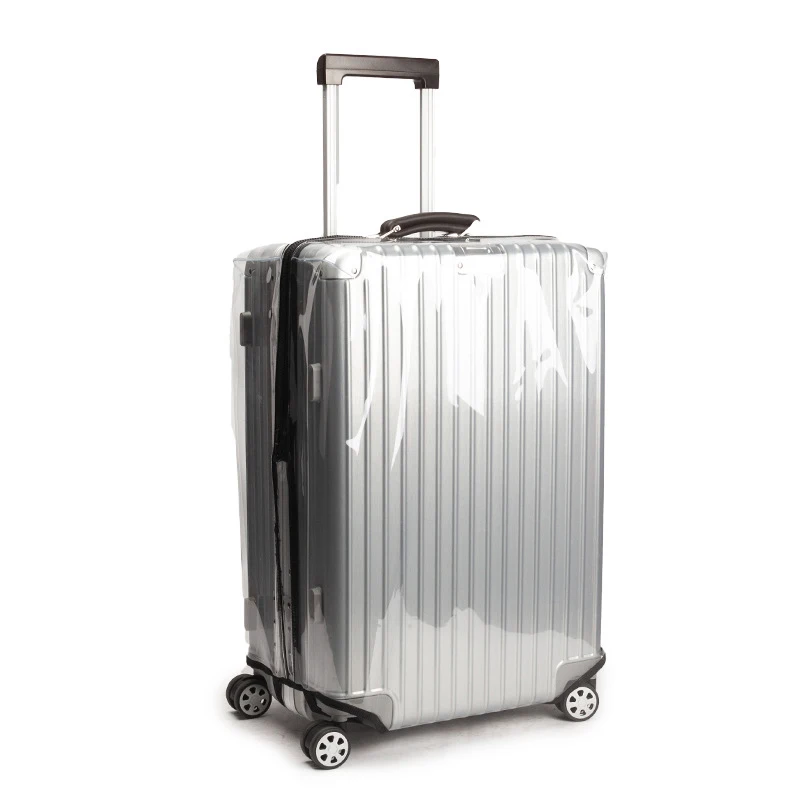 Luggage Protective Cover Transparent - ฝาครอบโปร่งใสกระเป๋าเดินทางป้องกันฝุ่นกรณีกระเป๋าเดินทางป้องกันครอบคลุมอุปกรณ์เสริมการเดินทางความหนา PVC CLEAR Universal