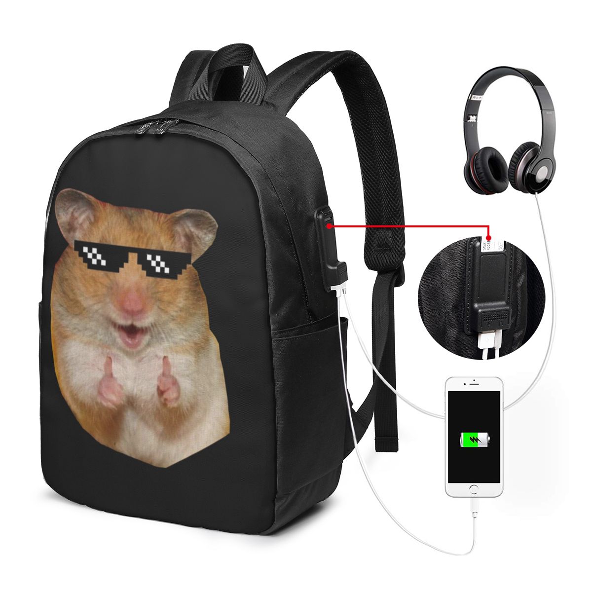 กระเป๋าเป้สะพายหลังลายหนูแฮมสเ - Travel Bags บทวิจารณ์และราคา