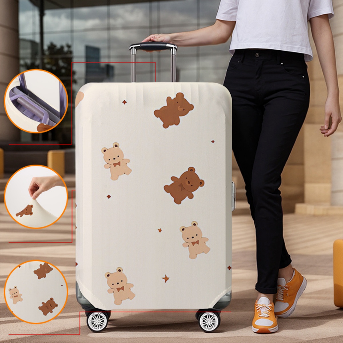 ผ้าคลุมกระเป๋าเดินทางยืดหยุ่นก - Waterproof Suitcase Cover Protector บทวิจารณ์และราคา
