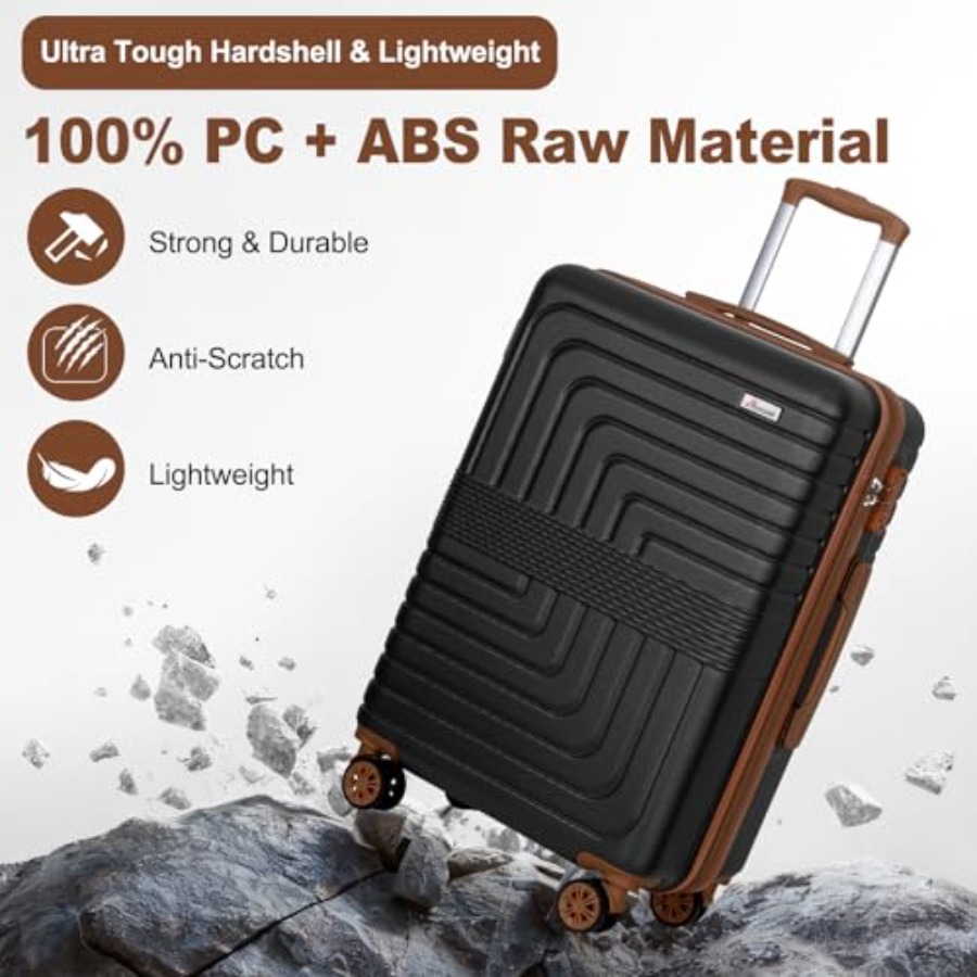 ชุดกระเป๋าเดินทางแบบขยายได้ 3  - Expandable Hard Shell Luggage Set บทวิจารณ์และราคา