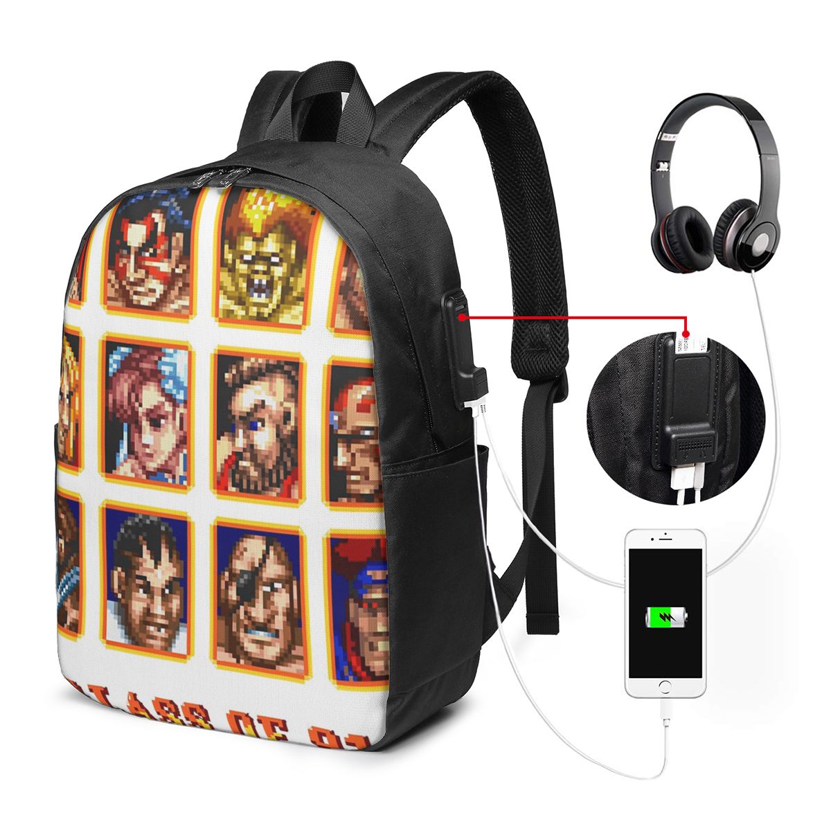 กระเป๋าเป้สะพายหลังลาย Defeate - Travel Bags บทวิจารณ์และราคา