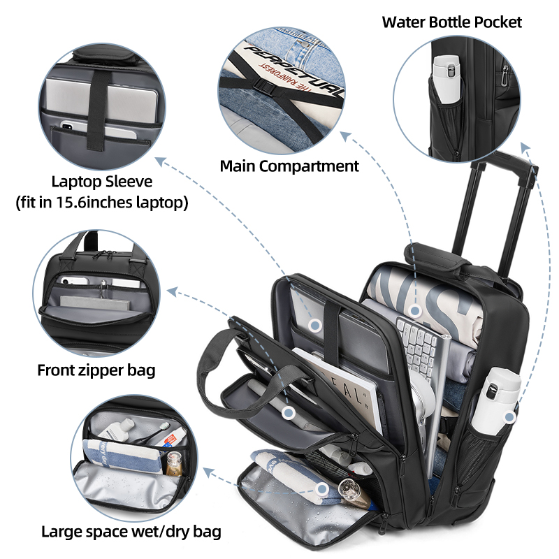 กระเป๋าเดินทางแบบมีล้อสำหรับนั - Foldable Rolling Luggage Bag บทวิจารณ์และราคา