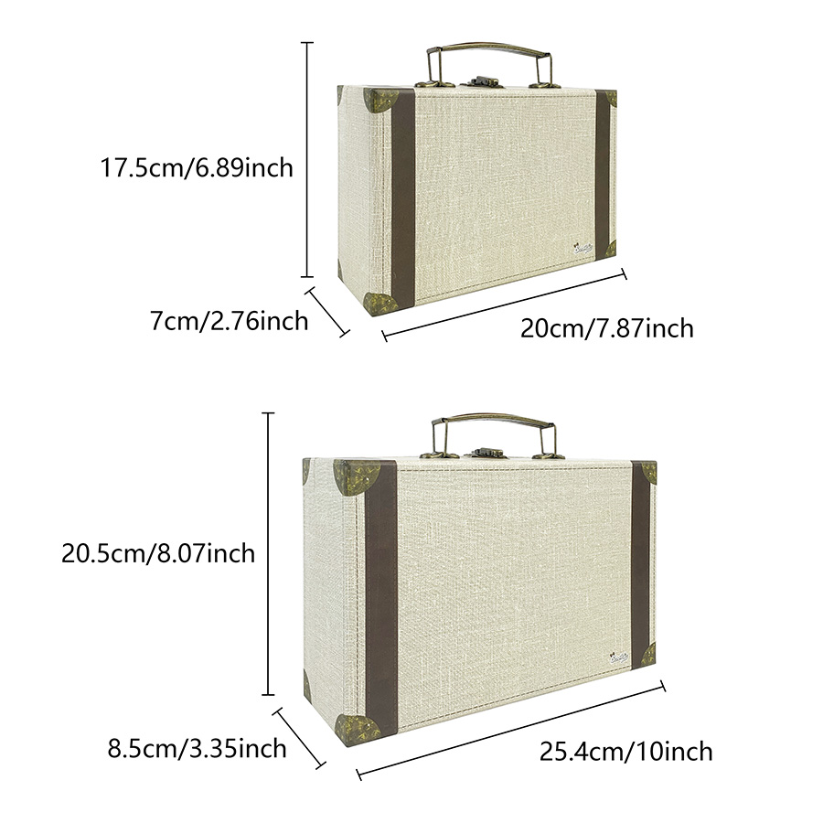 กล่องเก็บของสไตล์กระเป๋าเดินทา - Retro Vintage Trunk Suitcase บทวิจารณ์และราคา