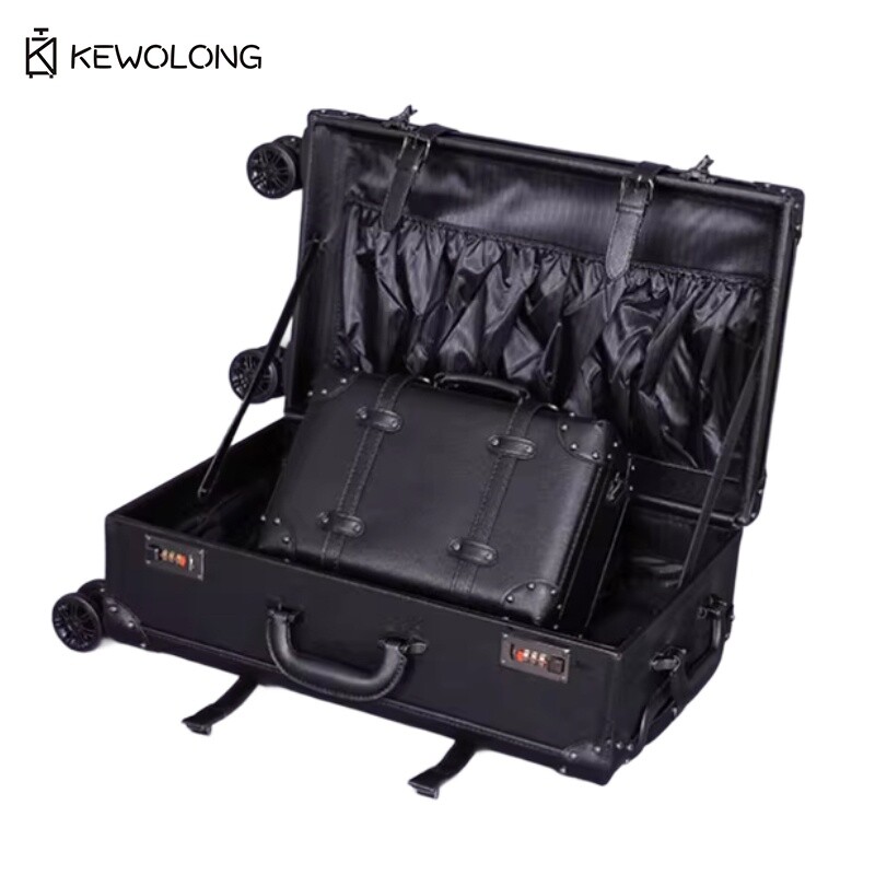 ชุดกระเป๋าเดินทางวินเทจ 20 24  - Retro Vintage Trunk Suitcase บทวิจารณ์และราคา